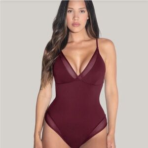Burgundy One-Piece Swimsuit TA3 Brand New With Tags Size S Regular/Long